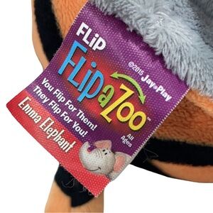 FlipAZoo   Emma Elephant & Theodore Tiger 
Two in One Plush Toy
Reversible 
18”